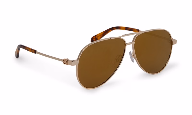 Off-White Ruston L Gold Gold Mirror Off-White Ruston L Gold Gold Mirror